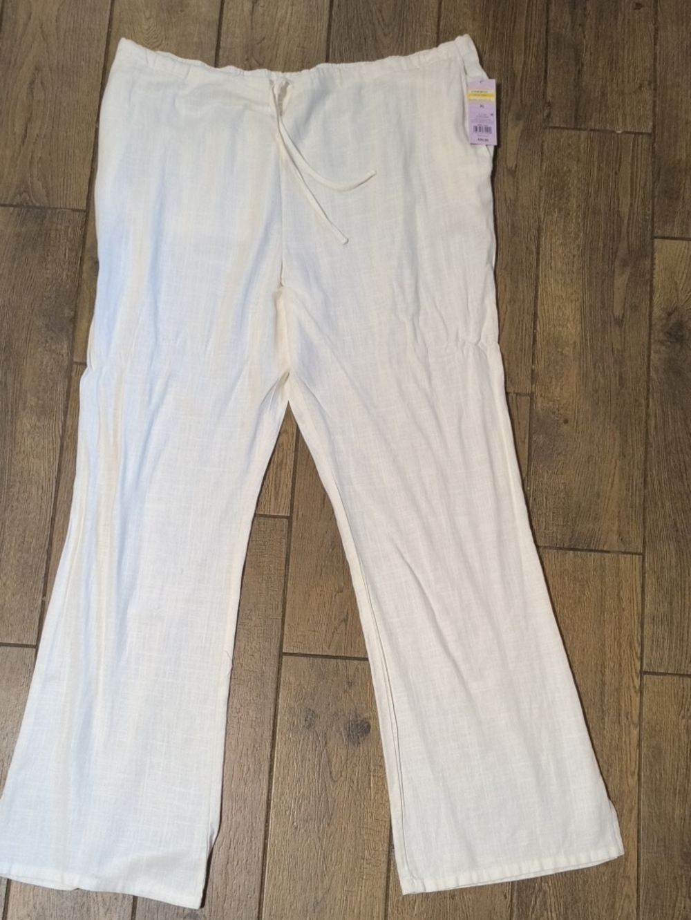 wild fable Cream Drawstring Wide-Leg Casual Pants - Picture 1 of 3